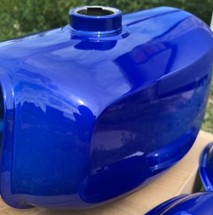 Tankset passend Simson S51 S50 Pulverbeschichtet Blau Metallic