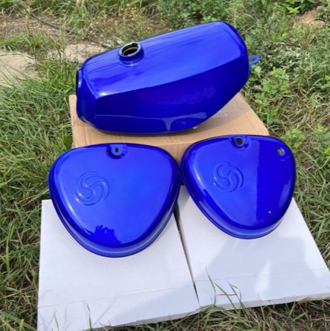Tankset passend Simson S51 S50 Pulverbeschichtet Blau Metallic