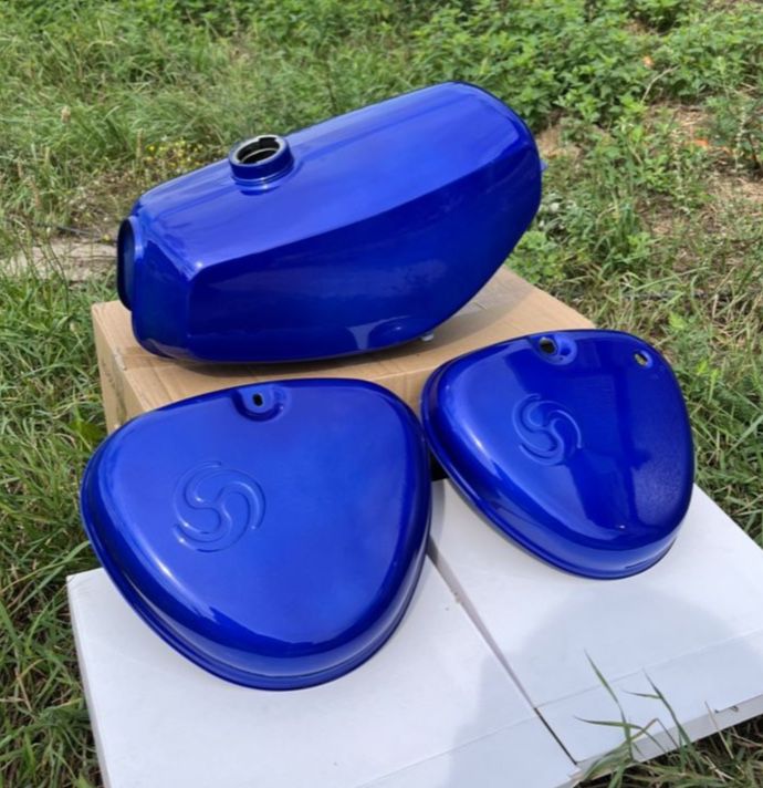 Tankset passend Simson S51 S50 Pulverbeschichtet Blau Metallic