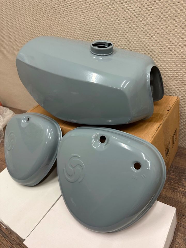 Tankset passend Simson S51 S50 Pulverbeschichtet Ral 7000 Glanz
