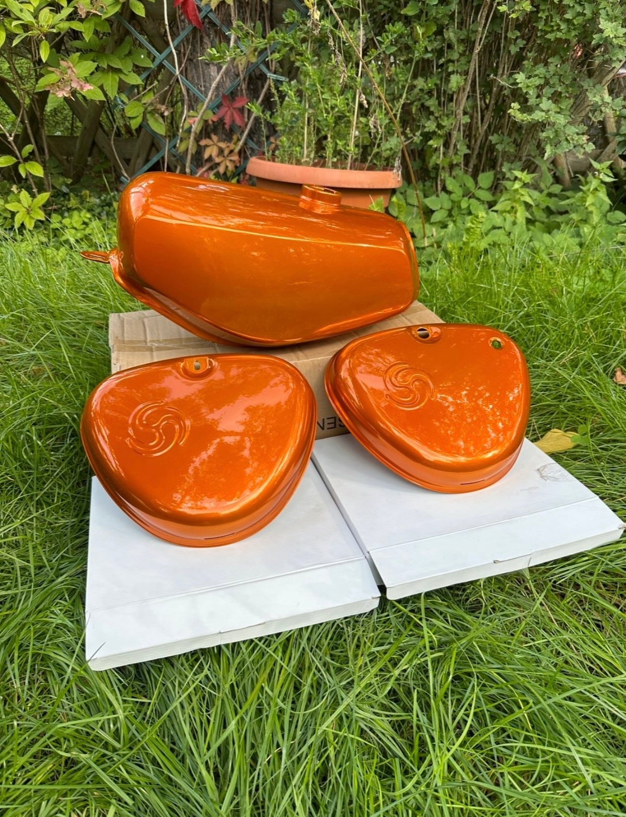 Simson S51 S50 Tankset Neu PulverbeschichtetCandy Orange