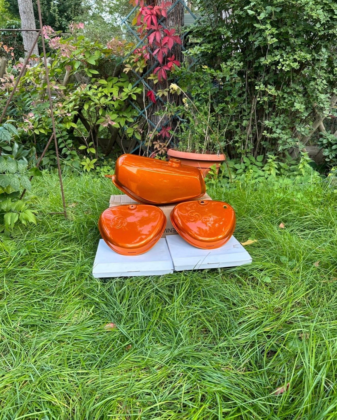 Simson S51 S50 Tankset Neu PulverbeschichtetCandy Orange