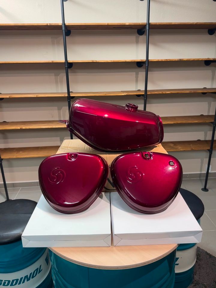 Tankset passend Simson S51 S50 Pulverbeschichtet Illusion Malbec