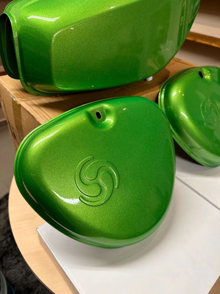 Tankset passend Simson S51 S50 Pulverbeschichtet Lime Green